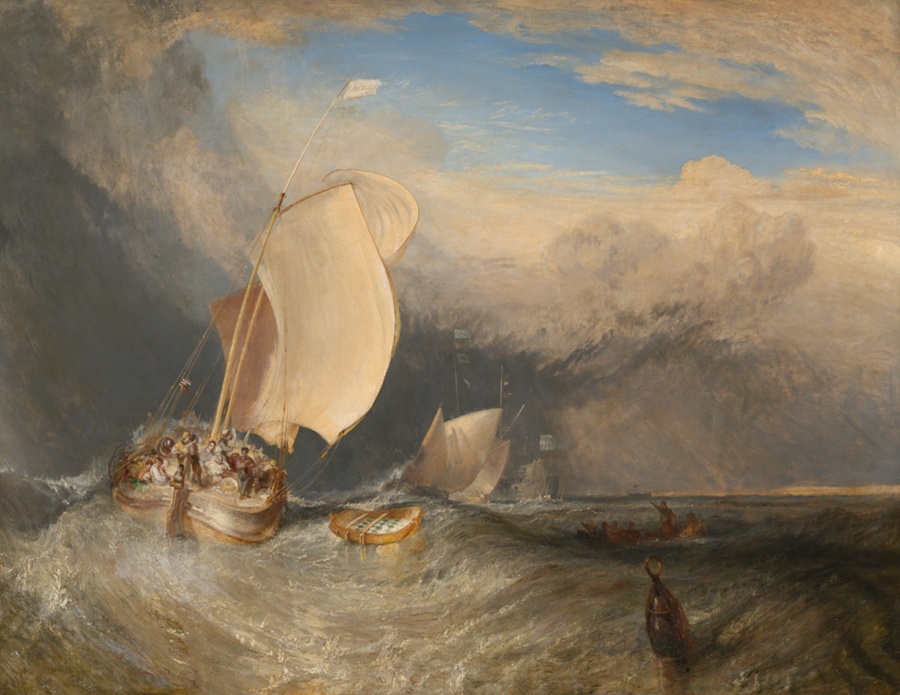 Fishing Boats with Hucksters Bargaining for Fish by J. M. W. Turner