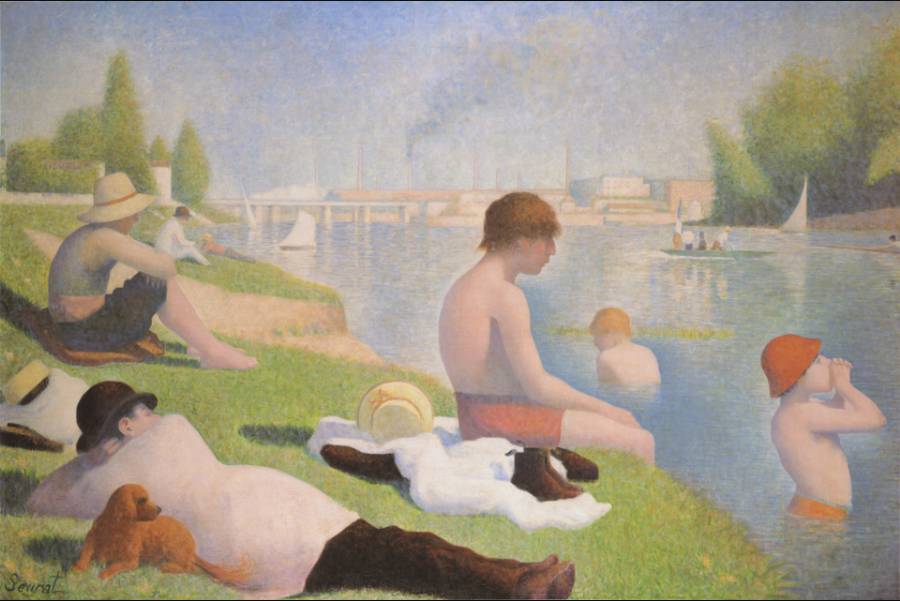 Bathers at Asnières by Georges Seurat